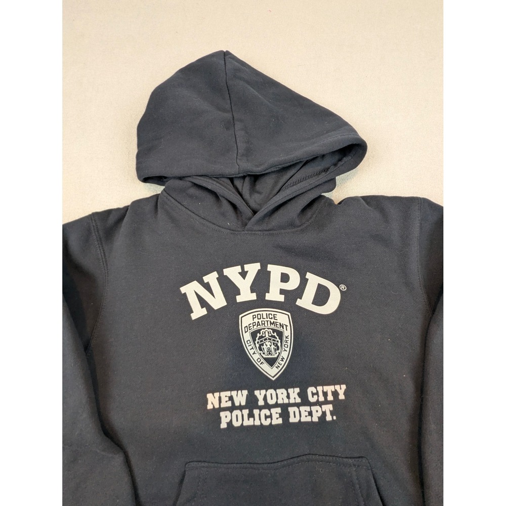 NYPD New York City Police Dept Youth Hoodie Navy Blue Pullover Size L 14/16 - Picture 3 of 11